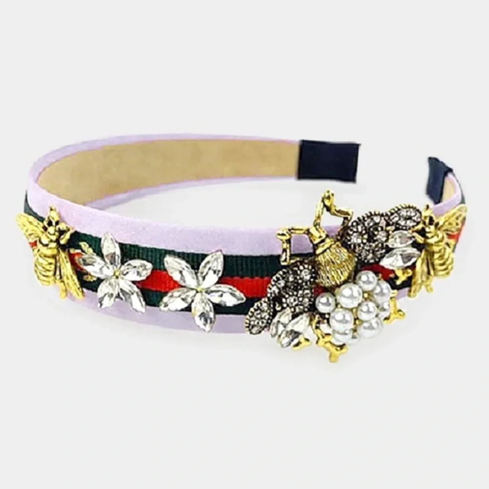 Embellished luxury bee headband